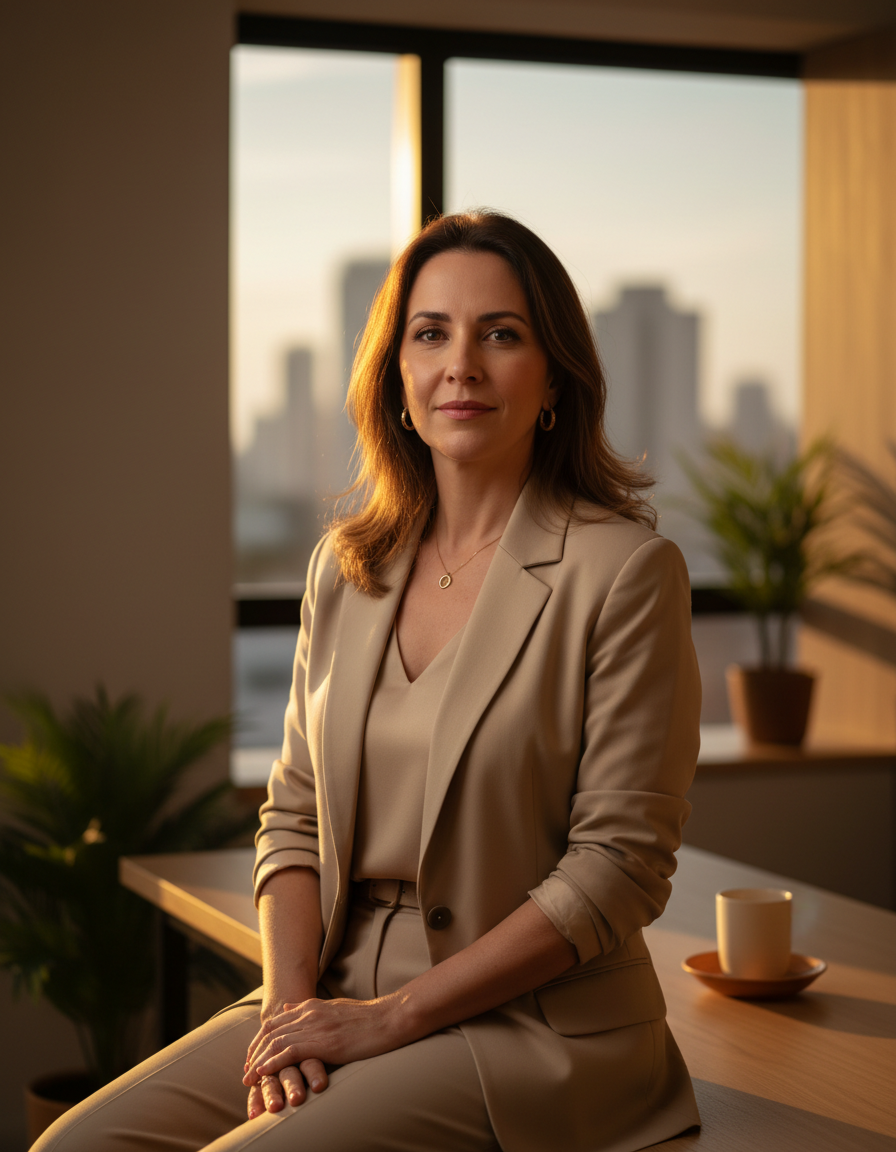 Empresária no controle da própria operação